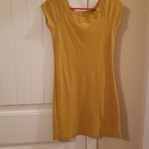 Mustard yellow mini dress
